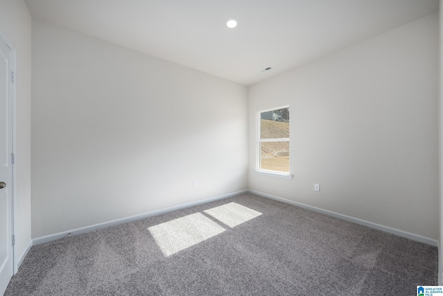 view of carpeted empty room