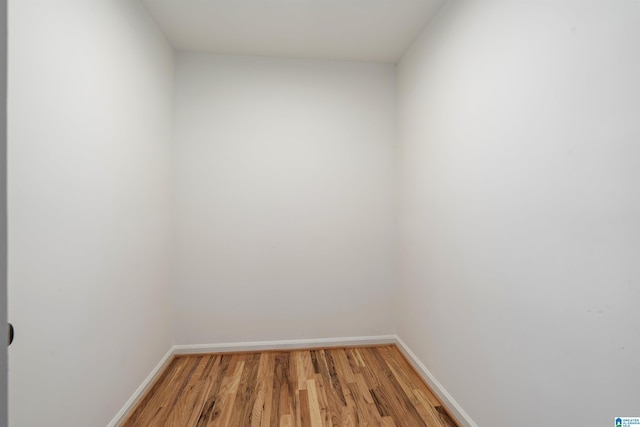 empty room featuring wood-type flooring