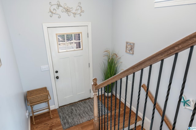 entryway featuring hardwood / wood-style floors