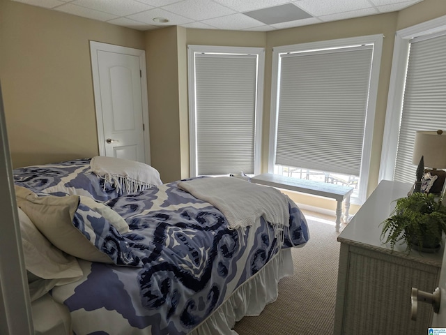 bedroom featuring carpet