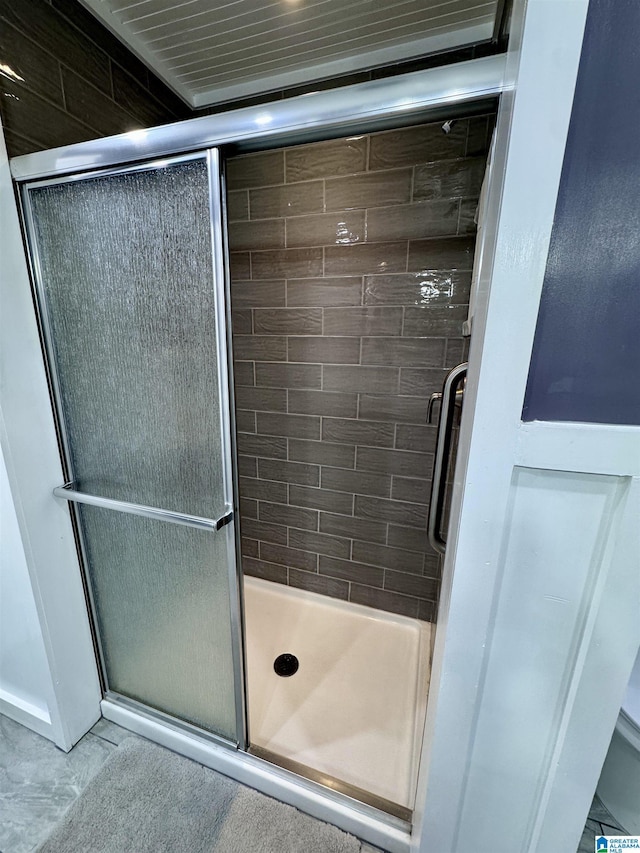 bathroom with an enclosed shower