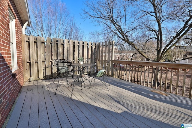 view of wooden terrace