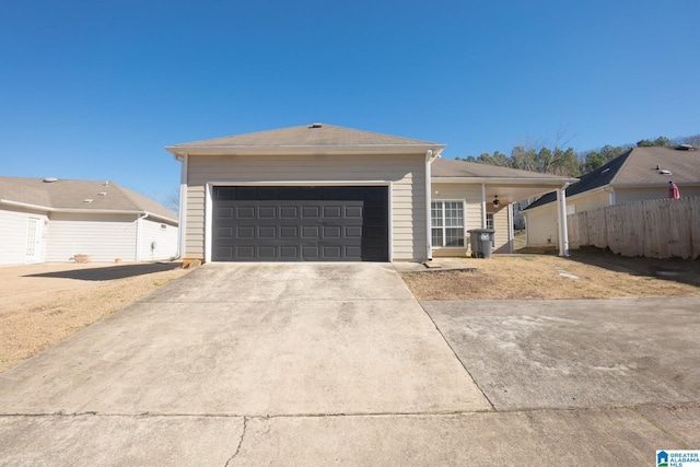 ranch-style house with a garage