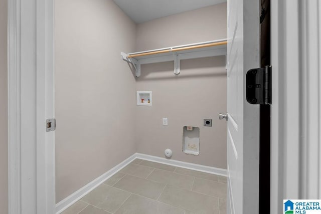 laundry area with gas dryer hookup, washer hookup, and hookup for an electric dryer