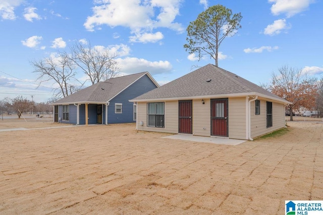 view of front of home with a patio