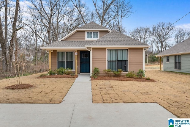 view of bungalow-style home