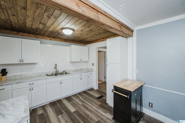 kitchen featuring white cabinetry and sink