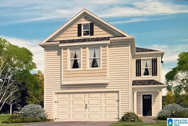 view of front of home featuring a garage