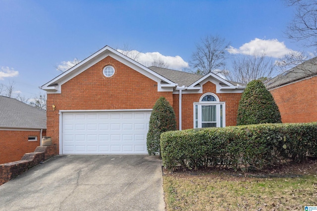 view of front facade with a garage