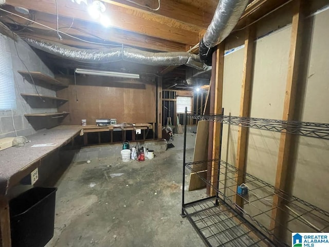 view of basement