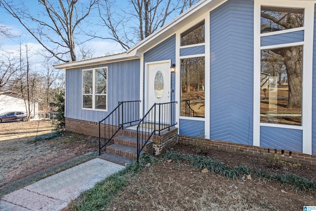 view of doorway to property