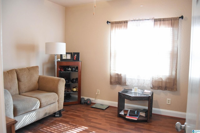 interior space featuring dark hardwood / wood-style flooring