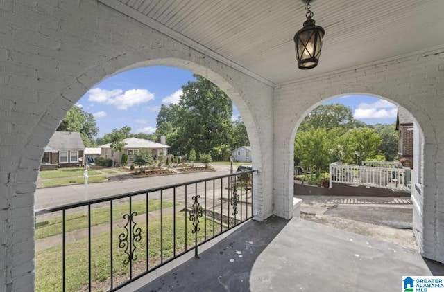 view of patio / terrace with a porch