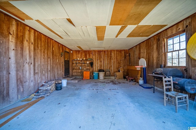 miscellaneous room with concrete floors