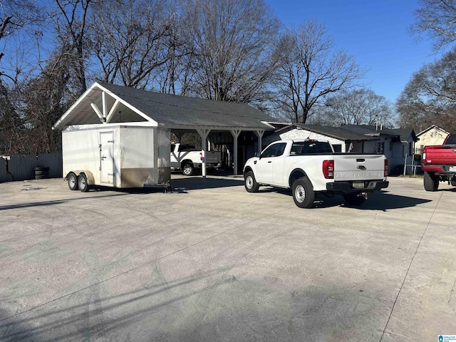 view of parking / parking lot