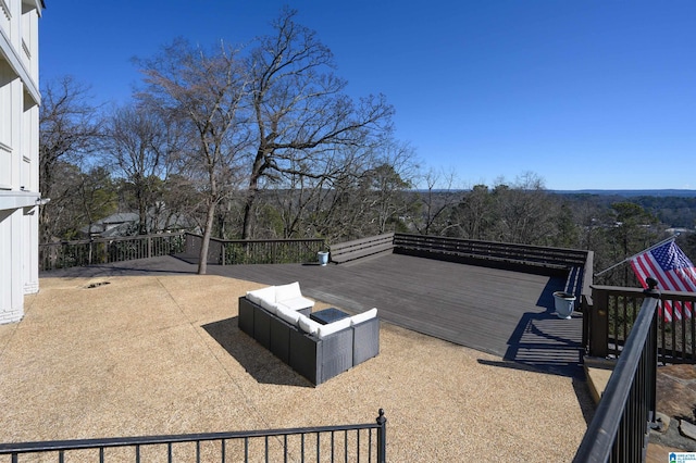 view of patio with a wooden deck