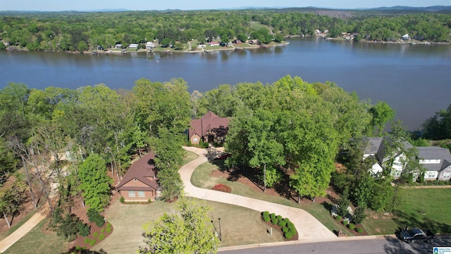705 Lakeview Crest Dr, Pell City, AL 35128 - birds eye view of property featuring a water view and a view of trees