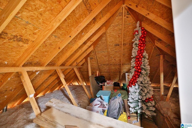 view of attic