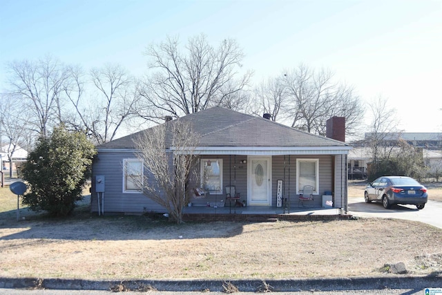 view of front facade featuring covered porch