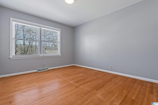 empty room featuring light wood-type flooring