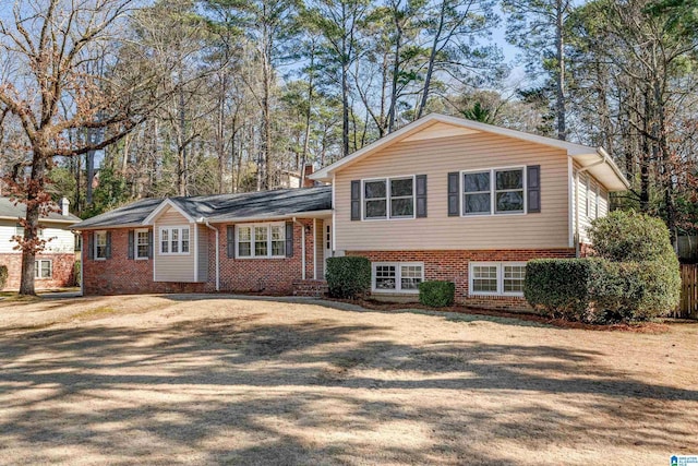 view of split level home