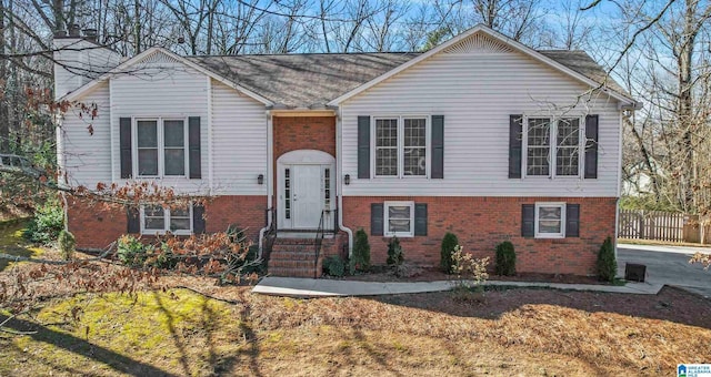 view of split foyer home