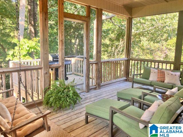 view of sunroom