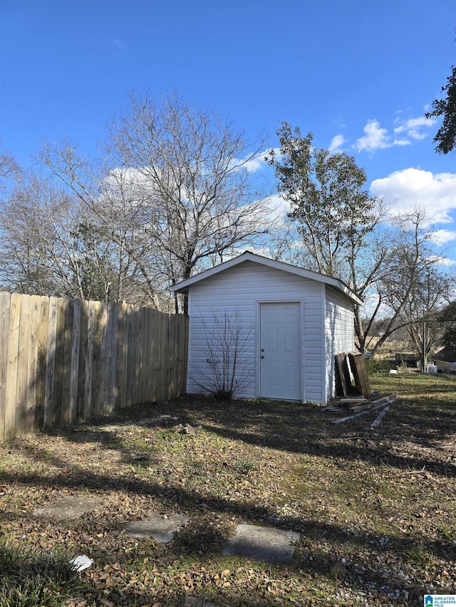 view of outdoor structure