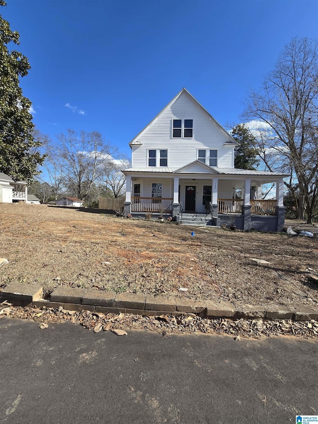 view of front of house with covered porch