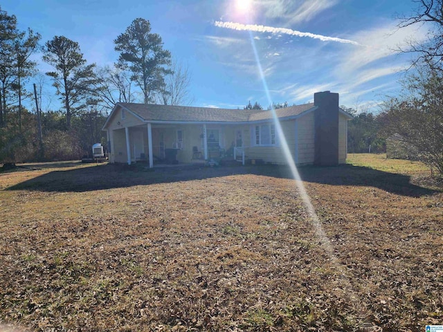 view of front facade featuring a porch