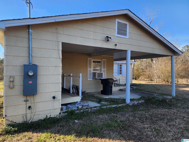 view of front of house with cooling unit