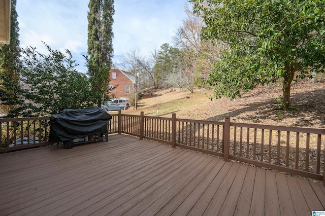 deck with area for grilling