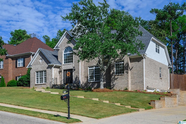 view of front of house featuring a front yard