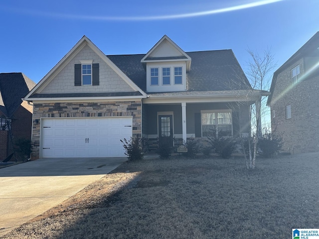 craftsman-style home with a porch