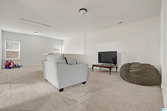 view of carpeted living room