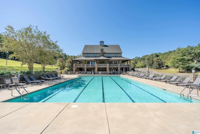 view of pool with a patio