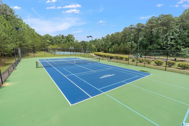 view of sport court