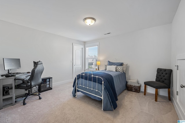 bedroom featuring carpet