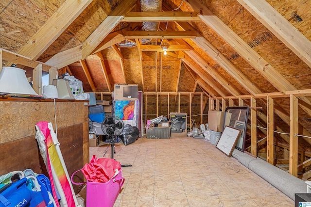 view of attic