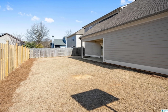 view of yard with a patio area