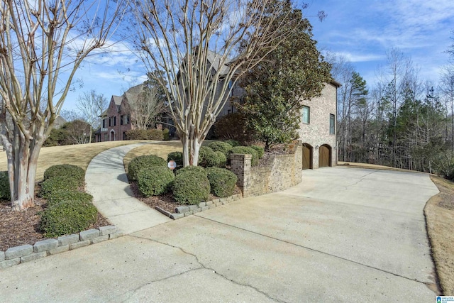 view of home's exterior with a garage