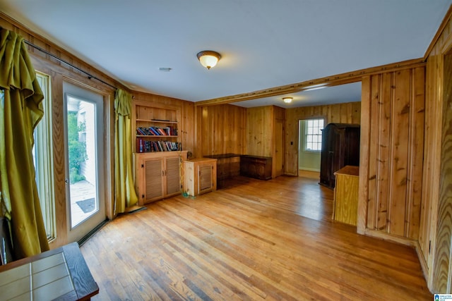 kitchen with light hardwood / wood-style floors