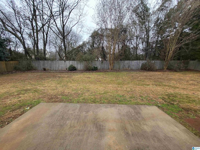 view of yard with a patio