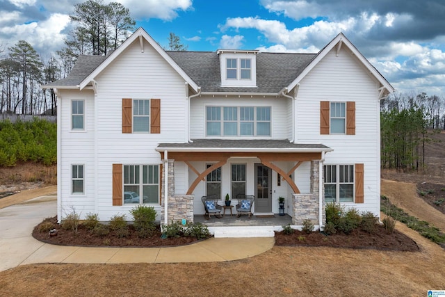 view of front of property with a porch