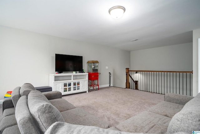 view of carpeted living room