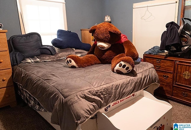 view of carpeted bedroom