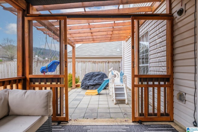 sunroom with a healthy amount of sunlight