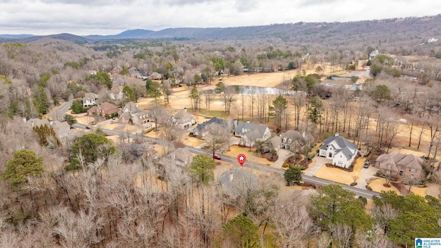 bird's eye view featuring a mountain view