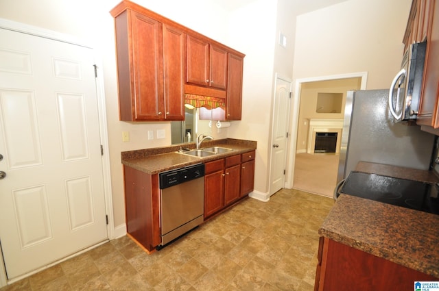 kitchen featuring sink and appliances with stainless steel finishes