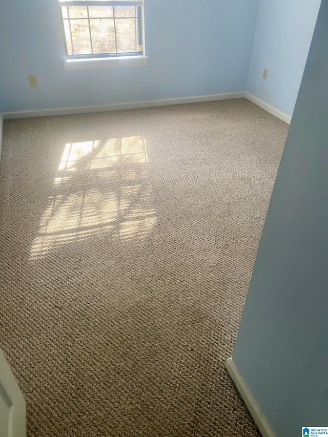 unfurnished room with carpet flooring